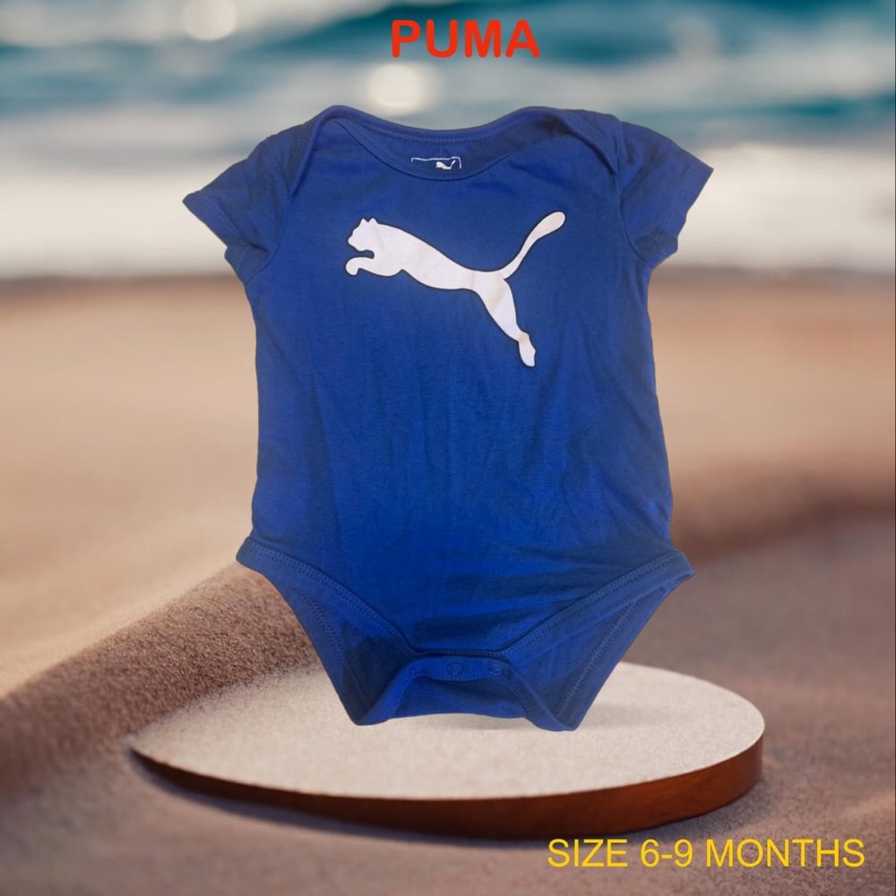 PUMA ONE PIECE BABY'S BODY SUIT NAVY BLUE COLOUR SIZE (6-9 MONTHS)